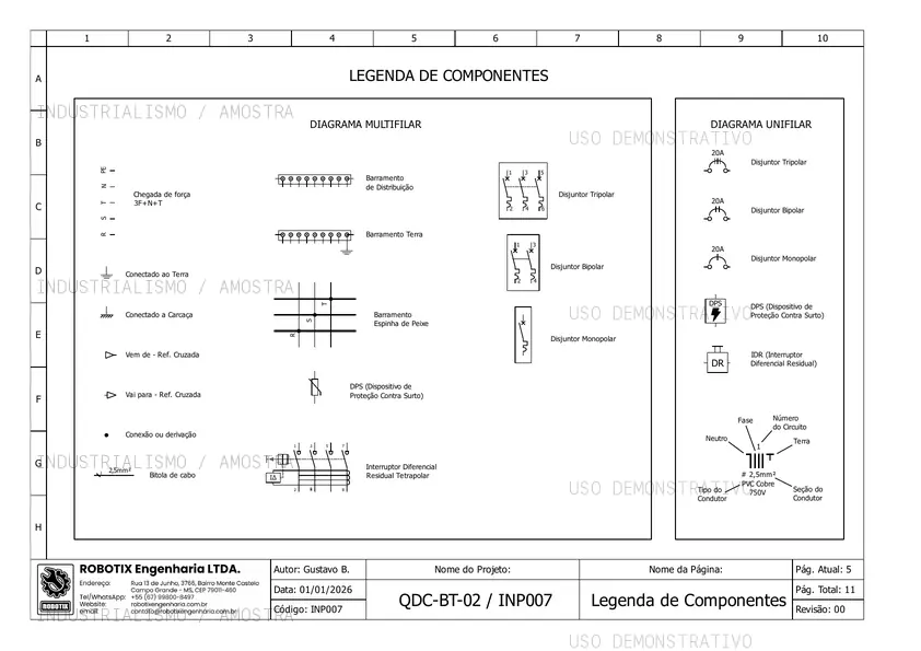 Página 05 do template bônus de quadro de distribuição com marca d'água demonstrativa