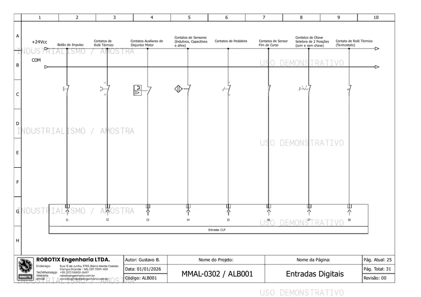 Página 25 do projeto com marca d'água demonstrativa